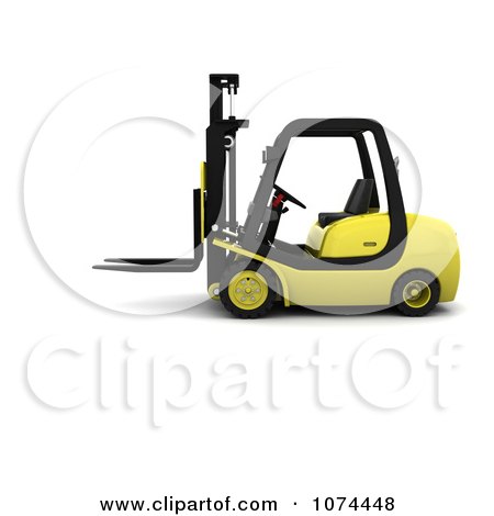 Clipart 3d Forklift - Royalty Free CGI Illustration by KJ Pargeter