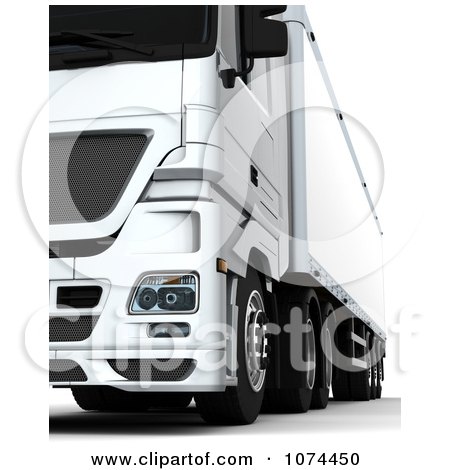 Clipart 3d Low Front View Of A Big Rig - Royalty Free CGI Illustration by KJ Pargeter