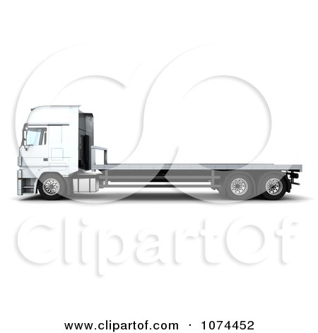 Clipart 3d Flatbed Lorry Truck 2 - Royalty Free CGI Illustration by KJ Pargeter