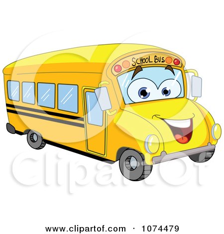 Clipart Friendly School Bus - Royalty Free Vector Illustration by yayayoyo