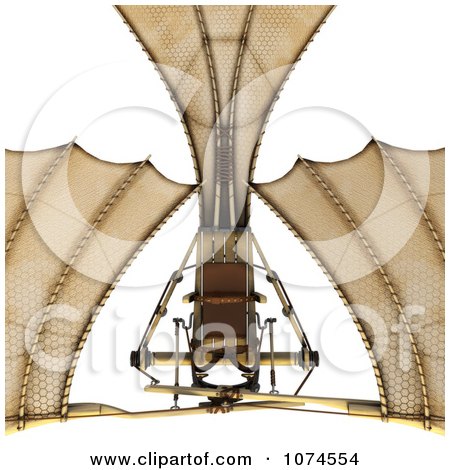 Clipart 3d Ornithopter Da Vinci Flier 5 - Royalty Free CGI Illustration by Leo Blanchette