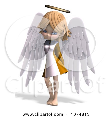 Clipart 3d Cute Angel Girl - Royalty Free CGI Illustration by Ralf61