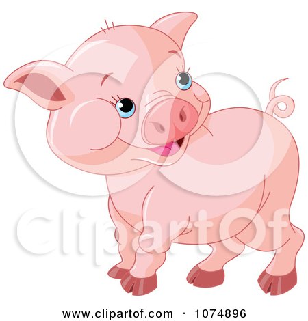 Cute Chubby Baby Pig Posters, Art Prints