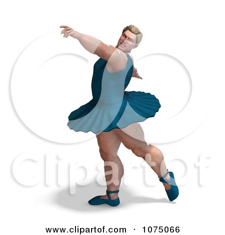 Clipart 3d Strong Male Ballerina In A Tutu 1 - Royalty Free CGI Illustration by Ralf61