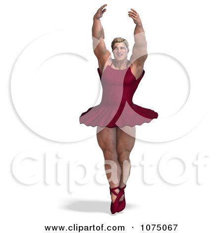 Clipart 3d Strong Male Ballerina In A Tutu 2 - Royalty Free CGI Illustration by Ralf61