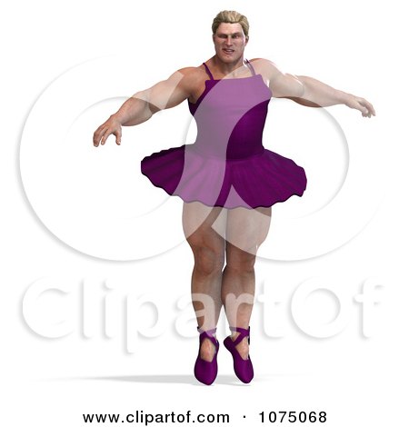 Clipart 3d Strong Male Ballerina In A Tutu 3 - Royalty Free CGI Illustration by Ralf61