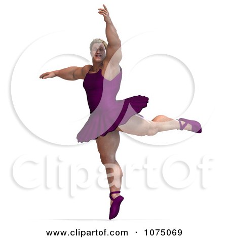Clipart 3d Strong Male Ballerina In A Tutu 4 - Royalty Free CGI Illustration by Ralf61