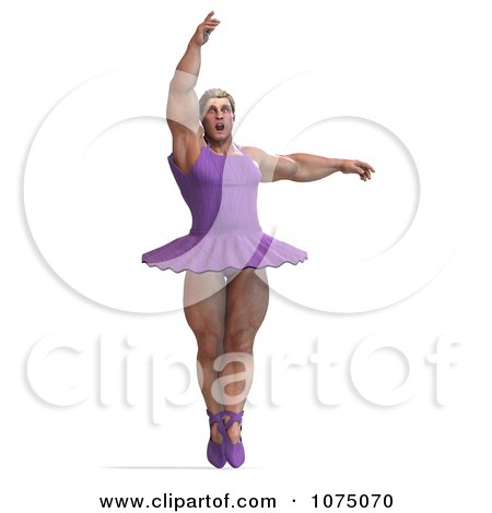 Clipart 3d Strong Male Ballerina In A Tutu 5 - Royalty Free CGI Illustration by Ralf61