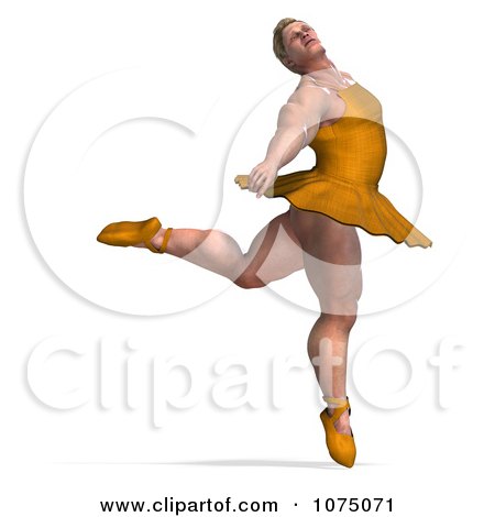 Clipart 3d Strong Male Ballerina In A Tutu 6 - Royalty Free CGI Illustration by Ralf61