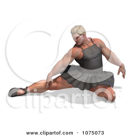 Clipart 3d Strong Male Ballerina In A Tutu 8 - Royalty Free CGI Illustration by Ralf61