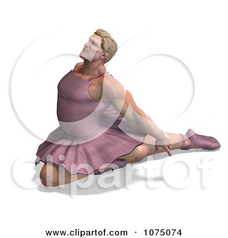 Clipart 3d Strong Male Ballerina In A Tutu 9 - Royalty Free CGI Illustration by Ralf61
