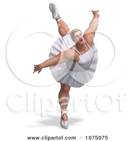 Clipart 3d Strong Male Ballerina In A Tutu 10 - Royalty Free CGI Illustration by Ralf61