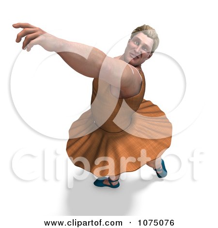 Clipart 3d Strong Male Ballerina In A Tutu 11 - Royalty Free CGI Illustration by Ralf61