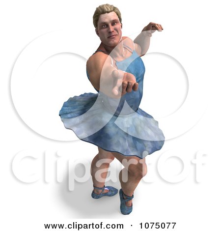 Clipart 3d Strong Male Ballerina In A Tutu 12 - Royalty Free CGI Illustration by Ralf61