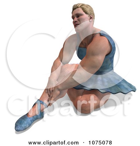 Clipart 3d Strong Male Ballerina In A Tutu 13 - Royalty Free CGI Illustration by Ralf61