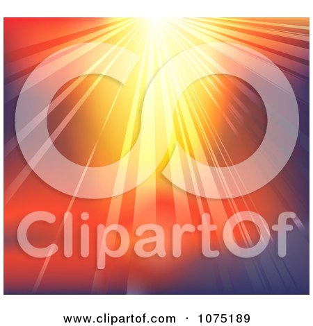 Clipart Heavenly Light Shining Brightly - Royalty Free Vector Illustration by AtStockIllustration