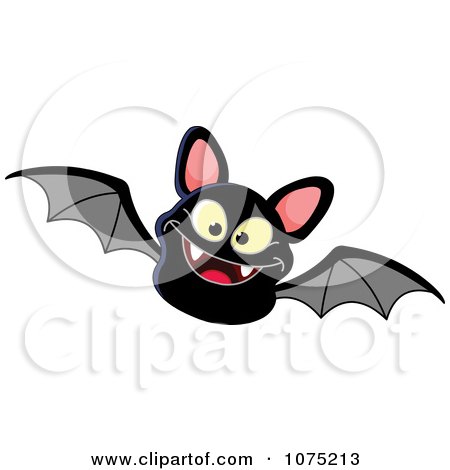 Clipart Black Vampire Bat Flying - Royalty Free Vector Illustration by yayayoyo