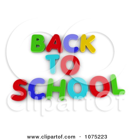 Clipart 3d Back To School Alphabet Magnets - Royalty Free CGI Illustration by stockillustrations