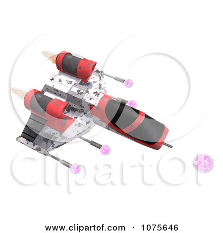 Clipart 3d Space Rocket Jet 12 - Royalty Free CGI Illustration by Ralf61