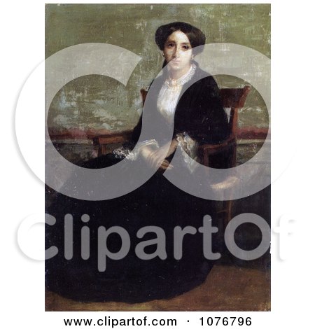 Portrait of Genevieve Bouguereau - Royalty Free Historical Clip Art  by JVPD