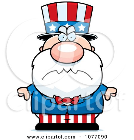 Clipart Mad Uncle Sam - Royalty Free Vector Illustration by Cory Thoman