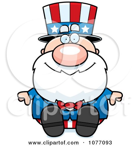 Clipart Sitting Uncle Sam - Royalty Free Vector Illustration by Cory Thoman