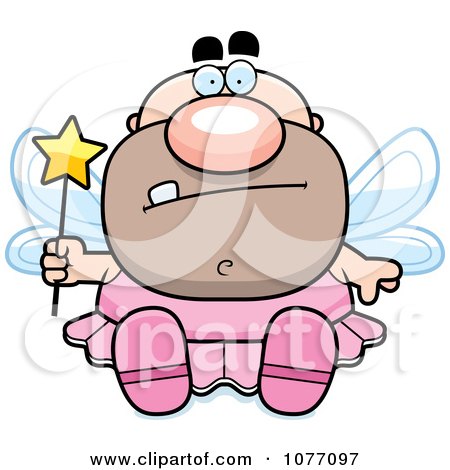 Clipart Sitting Male Tooth Fairy - Royalty Free Vector Illustration by Cory Thoman