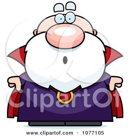 Clipart Shocked Bald Wizard - Royalty Free Vector Illustration by Cory Thoman