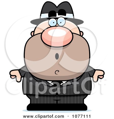 Clipart Shocked Mobster - Royalty Free Vector Illustration by Cory Thoman