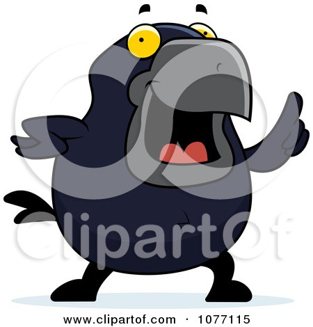 Clipart Crow With An Idea - Royalty Free Vector Illustration by Cory Thoman