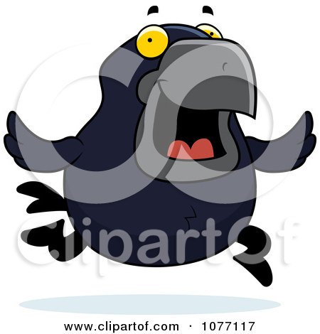 Clipart Crow Running - Royalty Free Vector Illustration by Cory Thoman