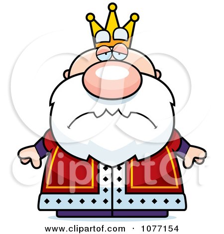 Clipart Sad Royal King - Royalty Free Vector Illustration by Cory Thoman