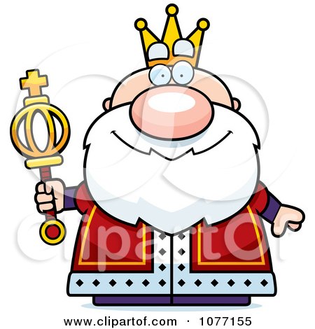 Clipart Royal King Holding A Scepter - Royalty Free Vector Illustration by Cory Thoman