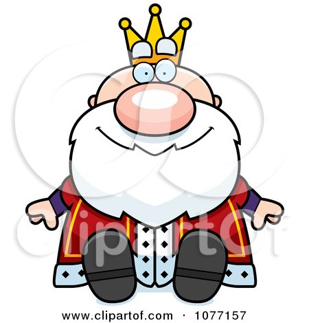 Clipart Sitting Royal King - Royalty Free Vector Illustration by Cory Thoman
