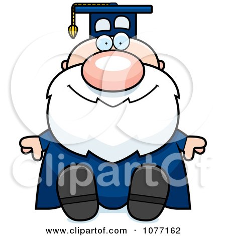Clipart Sitting Professor - Royalty Free Vector Illustration by Cory Thoman