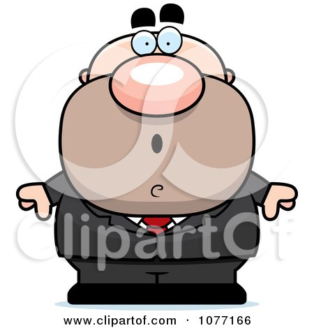 Clipart Shocked Businessman In A Suit - Royalty Free Vector Illustration by Cory Thoman