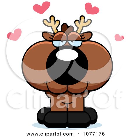 Clipart Cute Deer In Love - Royalty Free Vector Illustration by Cory Thoman
