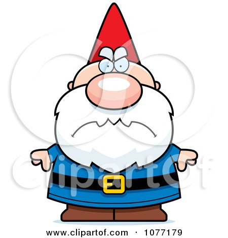 Clipart Mad Gnome - Royalty Free Vector Illustration by Cory Thoman
