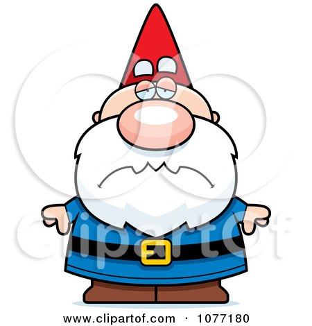 Clipart Sad Gnome - Royalty Free Vector Illustration by Cory Thoman