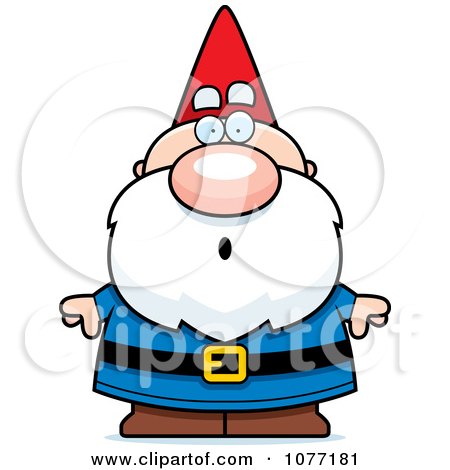 Clipart Shocked Gnome - Royalty Free Vector Illustration by Cory Thoman