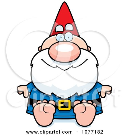 Clipart Sitting Gnome - Royalty Free Vector Illustration by Cory Thoman