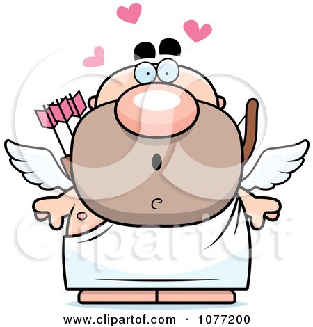 Clipart Surprised Valentines Day Cupid - Royalty Free Vector Illustration by Cory Thoman