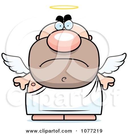 Clipart Mad Angel Man - Royalty Free Vector Illustration by Cory Thoman