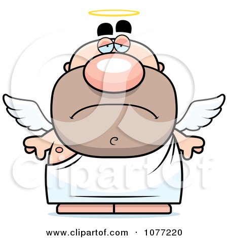 Clipart Sad Angel Man - Royalty Free Vector Illustration by Cory Thoman