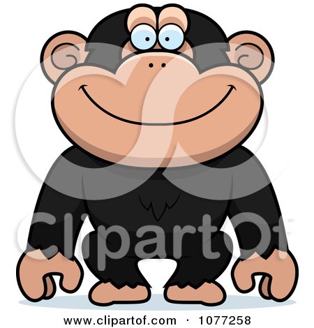 Clipart Chimp Monkey - Royalty Free Vector Illustration by Cory Thoman
