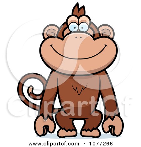 Clipart Happy Monkey - Royalty Free Vector Illustration by Cory Thoman