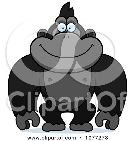 Clipart Gorilla Monkey - Royalty Free Vector Illustration by Cory Thoman
