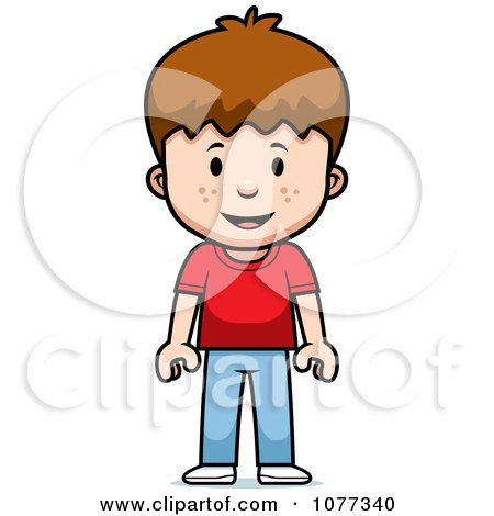 Clipart School Boy Standing - Royalty Free Vector Illustration by Cory Thoman