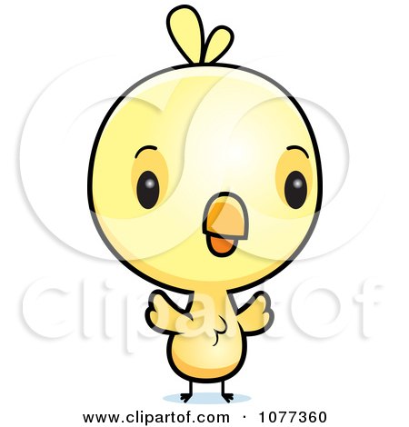 Clipart Cute Baby Yellow Chick - Royalty Free Vector Illustration by Cory Thoman