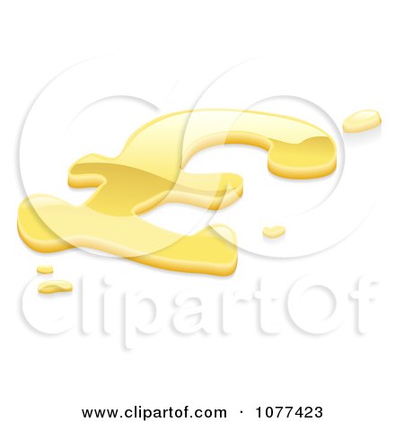 Clipart 3d Gold Pound Sterling Money Symbol - Royalty Free Vector Illustration by AtStockIllustration